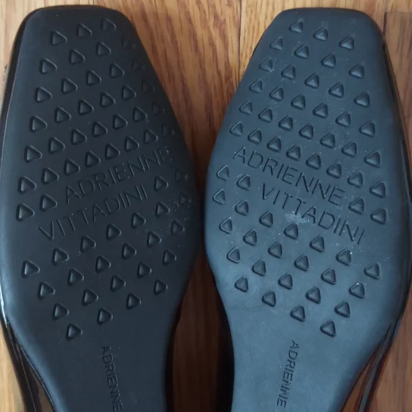 Adrienne Vittadini Palm Beach Black Patent Wedges w/ Rhinestone Details Size 6 - Picture 12 of 16